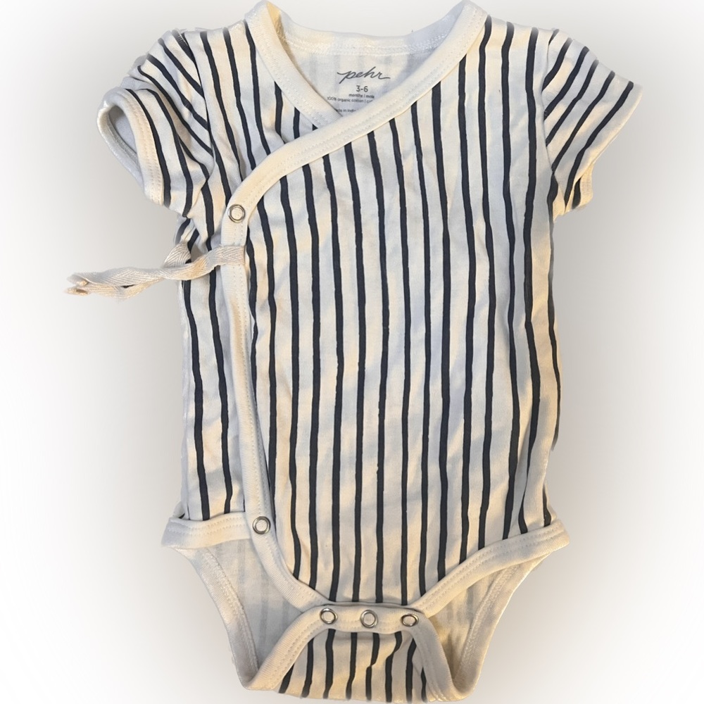 Pehr Striped Wrap Onesie, 3-6 months
